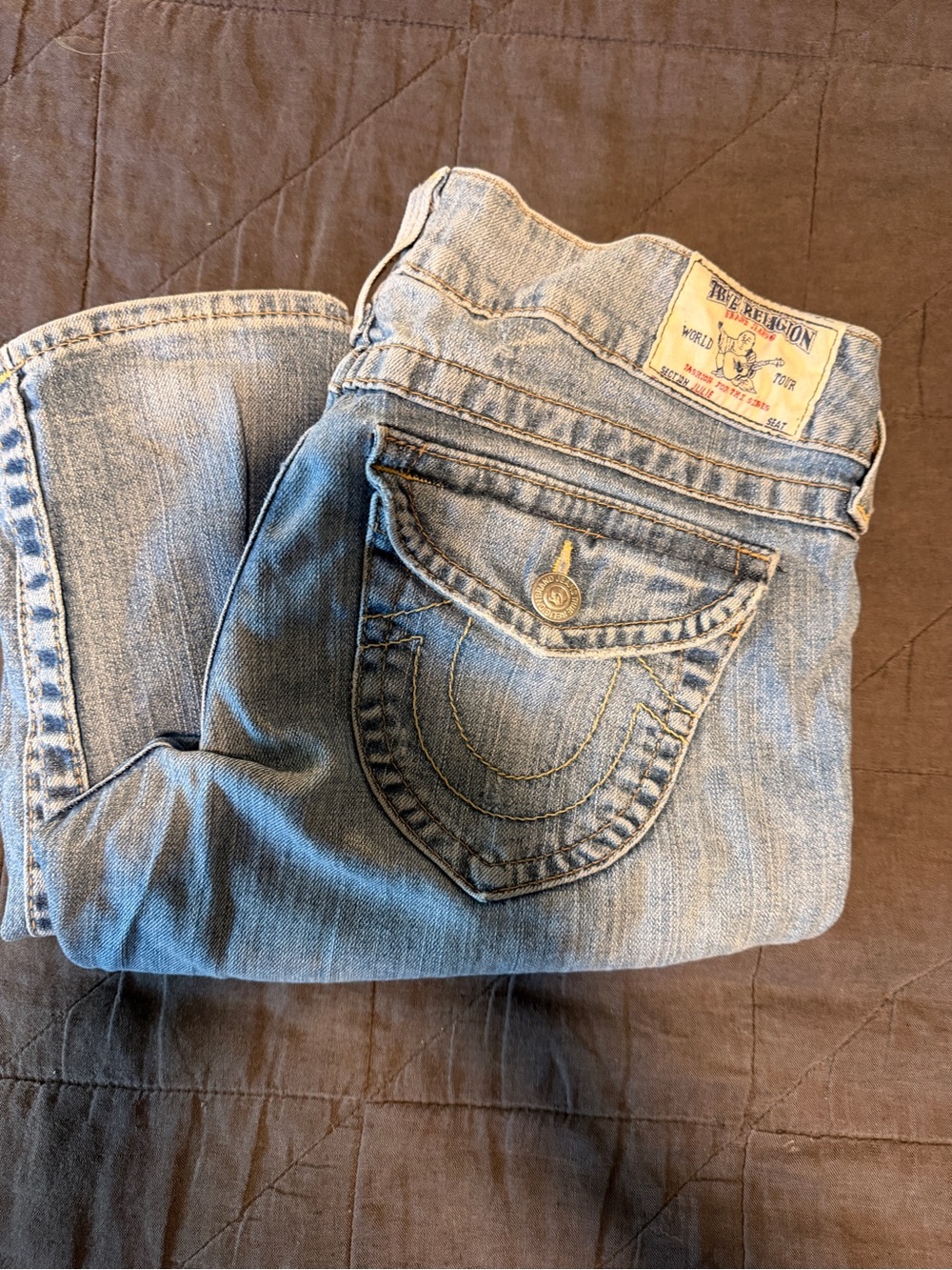 True Religion Women's Light Blue Classic Denim Jeans